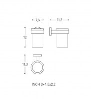 MEDIDAS PORTACEPILLOS PARED START COSMIC